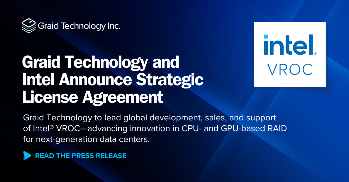 Graid Technology Announces Strategic License Agreement With Intel Corporation to Accelerate RAID Innovation